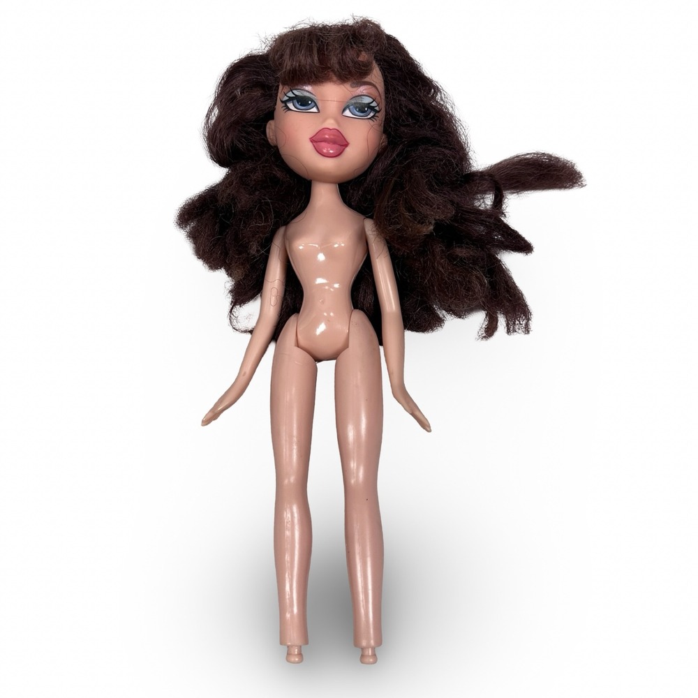 Bratz Dana Style It MGA 2001 Nude Doll Dark Brown Hair Blue Eyes NO FEET